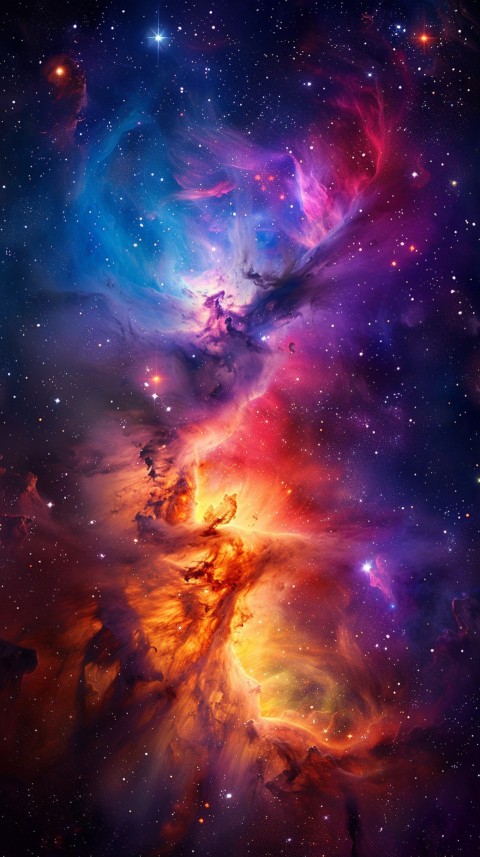 A colorful nebula aesthetic in space with clouds and stars in the background abstract galaxy (10)