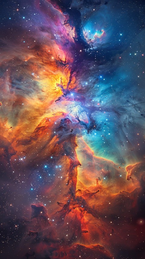 A colorful nebula aesthetic in space with clouds and stars in the background abstract galaxy (27)