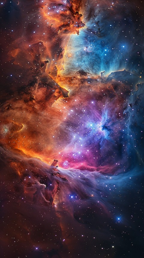 A colorful nebula aesthetic in space with clouds and stars in the background abstract galaxy (14)
