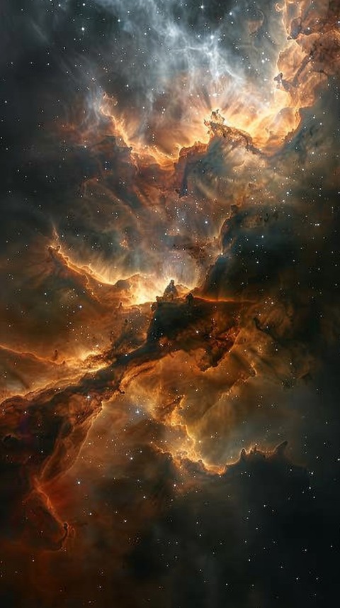 A colorful nebula aesthetic in space with clouds and stars in the background abstract galaxy (62)