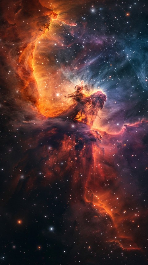 A colorful nebula aesthetic in space with clouds and stars in the background abstract galaxy (56)