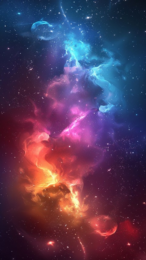A colorful nebula aesthetic in space with clouds and stars in the background abstract galaxy (80)