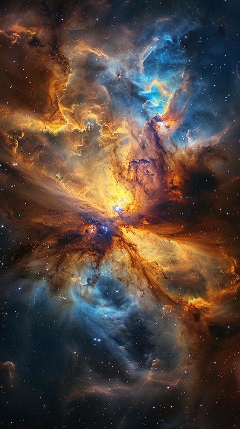 A colorful nebula aesthetic in space with clouds and stars in the background abstract galaxy (85)