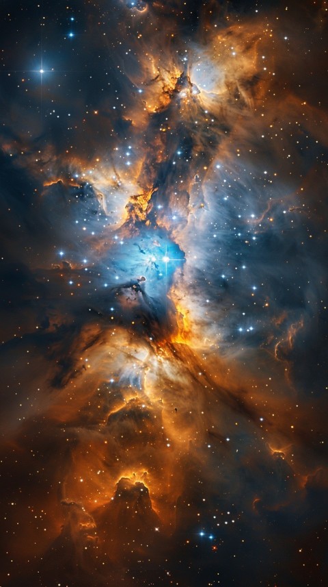 A colorful nebula aesthetic in space with clouds and stars in the background abstract galaxy (70)