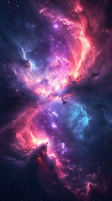 A colorful nebula aesthetic in space with clouds and stars in the background abstract galaxy (58)