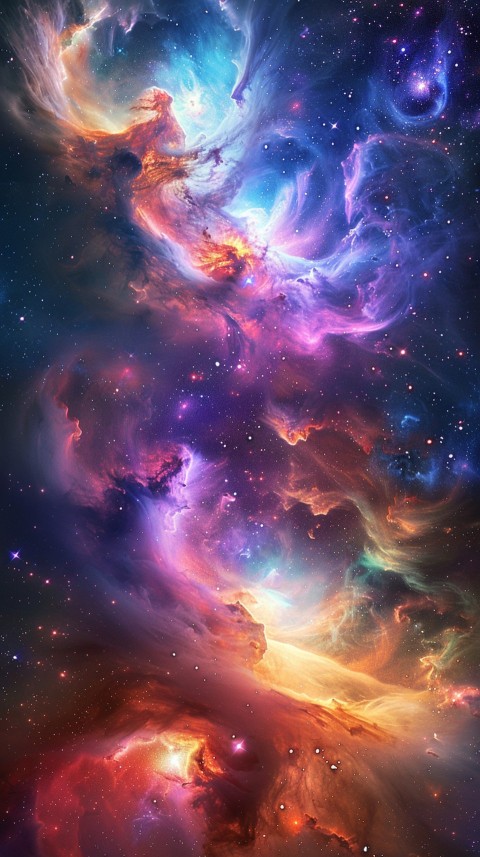 A colorful nebula aesthetic in space with clouds and stars in the background abstract galaxy (95)