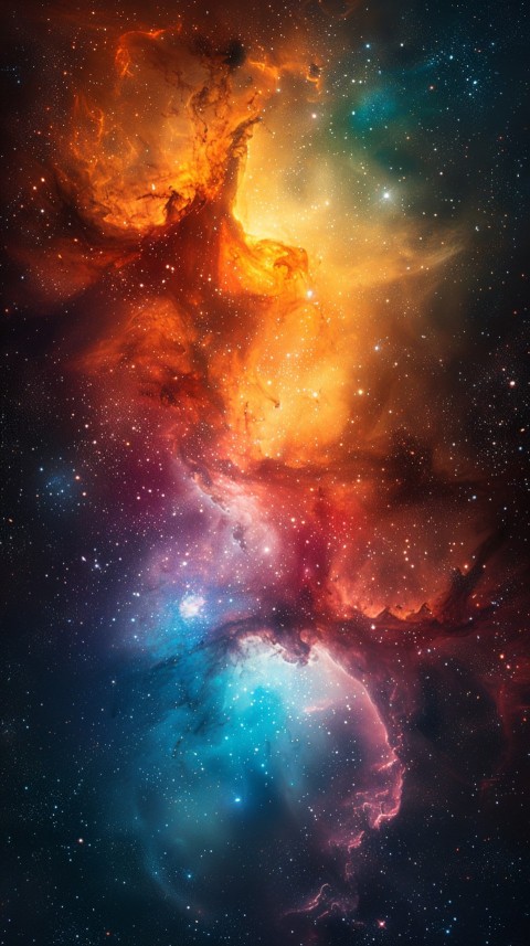 A colorful nebula aesthetic in space with clouds and stars in the background abstract galaxy (67)