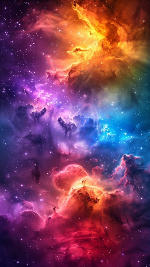 A colorful nebula aesthetic in space with clouds and stars in the background abstract galaxy (135)