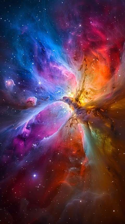 A colorful nebula aesthetic in space with clouds and stars in the background abstract galaxy (134)
