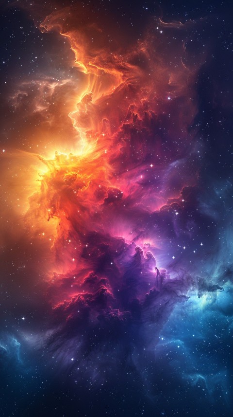 A colorful nebula aesthetic in space with clouds and stars in the background abstract galaxy (107)
