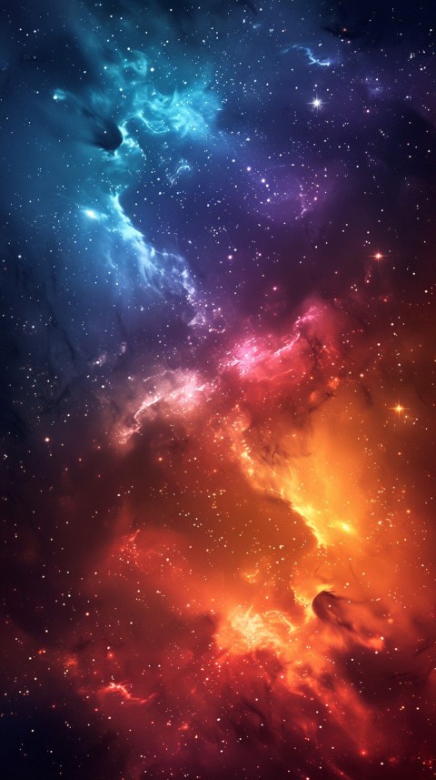 A colorful nebula aesthetic in space with clouds and stars in the background abstract galaxy (146)