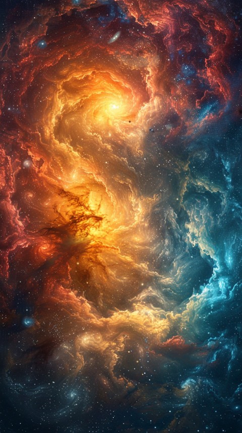 A colorful nebula aesthetic in space with clouds and stars in the background abstract galaxy (172)