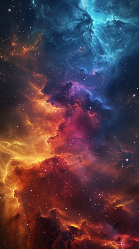 A colorful nebula aesthetic in space with clouds and stars in the background abstract galaxy (165)