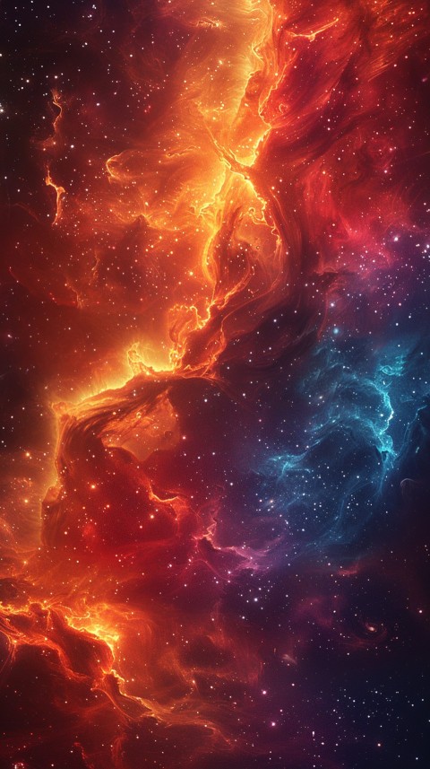 A colorful nebula aesthetic in space with clouds and stars in the background abstract galaxy (177)