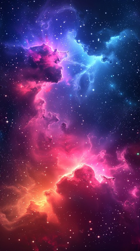 A colorful nebula aesthetic in space with clouds and stars in the background abstract galaxy (221)