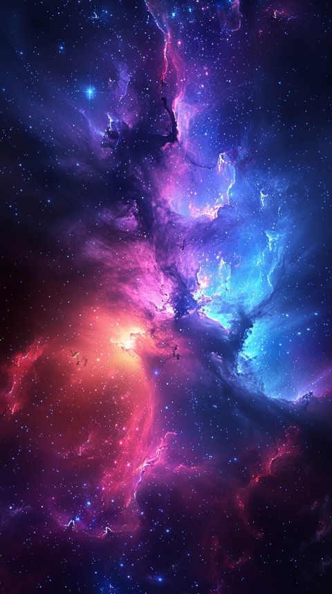 A colorful nebula aesthetic in space with clouds and stars in the background abstract galaxy (248)
