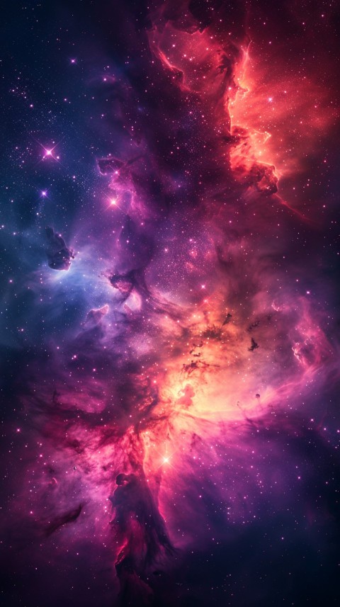 A colorful nebula aesthetic in space with clouds and stars in the background abstract galaxy (238)