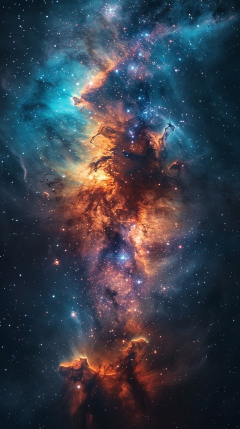A colorful nebula aesthetic in space with clouds and stars in the background abstract galaxy (203)