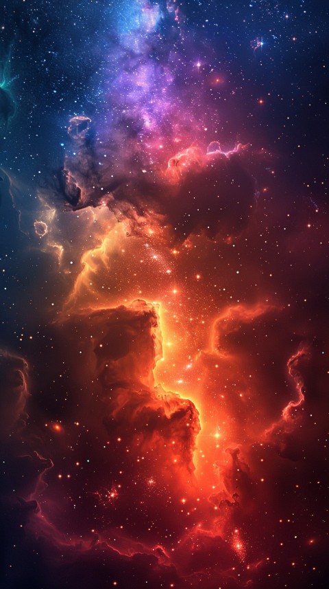 A colorful nebula aesthetic in space with clouds and stars in the background abstract galaxy (223)