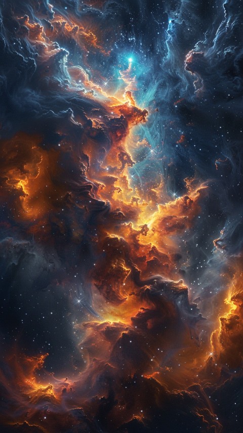 A colorful nebula aesthetic in space with clouds and stars in the background abstract galaxy (220)