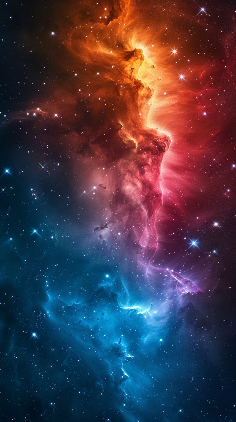 A colorful nebula aesthetic in space with clouds and stars in the background abstract galaxy (213)