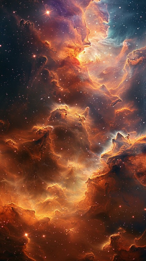 A colorful nebula aesthetic in space with clouds and stars in the background abstract galaxy (237)