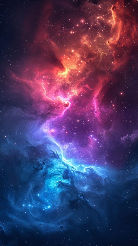 A colorful nebula aesthetic in space with clouds and stars in the background abstract galaxy (285)
