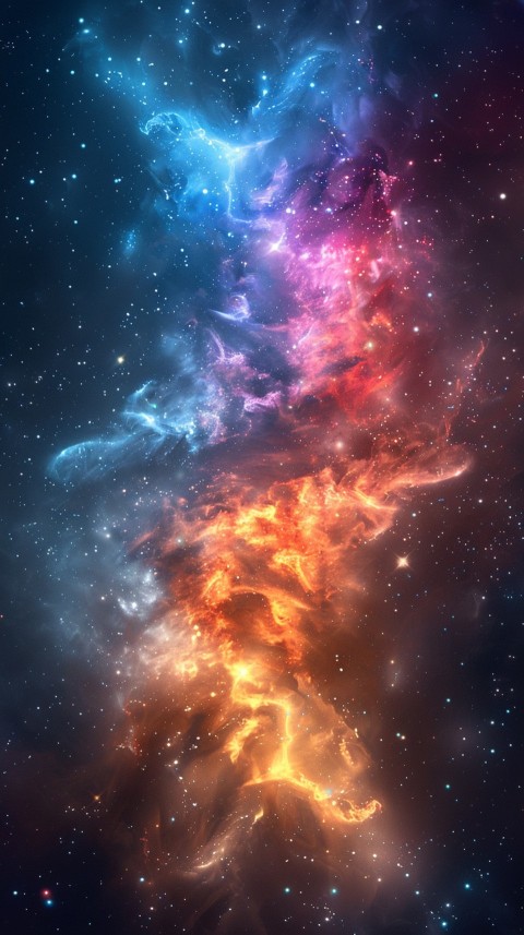A colorful nebula aesthetic in space with clouds and stars in the background abstract galaxy (253)