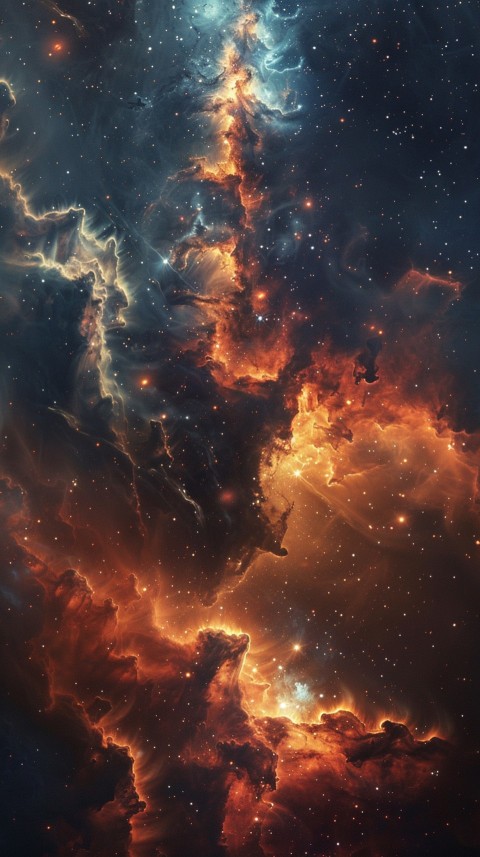 A colorful nebula aesthetic in space with clouds and stars in the background abstract galaxy (269)