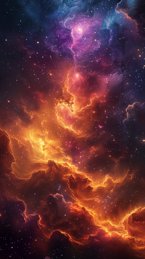 A colorful nebula aesthetic in space with clouds and stars in the background abstract galaxy (266)