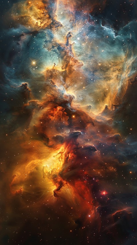 A colorful nebula aesthetic in space with clouds and stars in the background abstract galaxy (280)