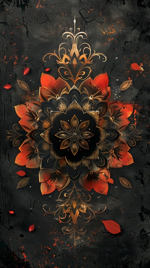 Mandala Style Aesthetic Art Colorful Flower Design Pattern (1)