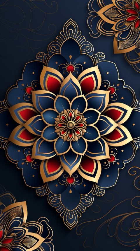 Mandala Style Aesthetic Art Colorful Flower Design Pattern (8)