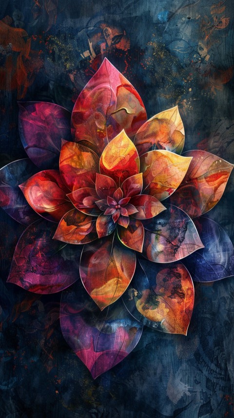 Mandala Style Aesthetic Art Colorful Flower Design Pattern (3)
