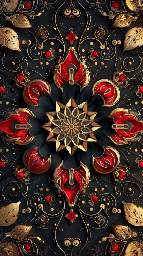 Mandala Style Aesthetic Art Colorful Flower Design Pattern (38)