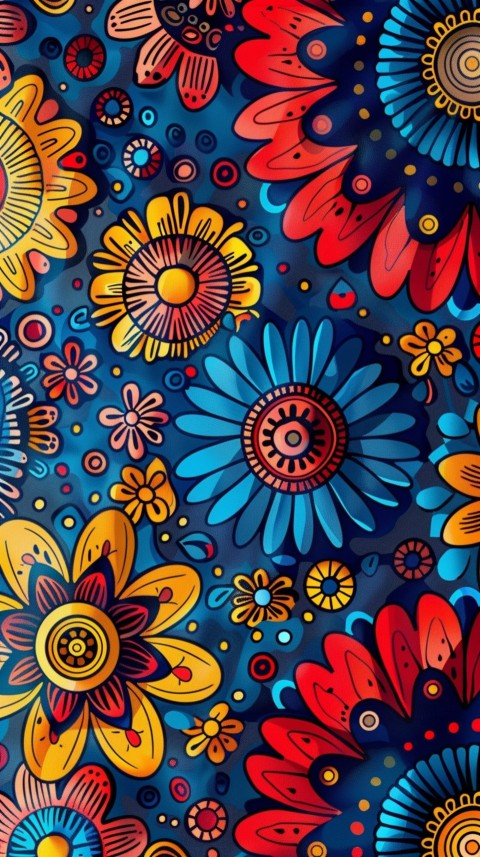 Mandala Style Aesthetic Art Colorful Flower Design Pattern (19)