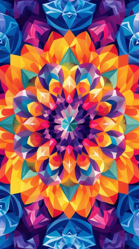 Mandala Style Aesthetic Art Colorful Flower Design Pattern (18)