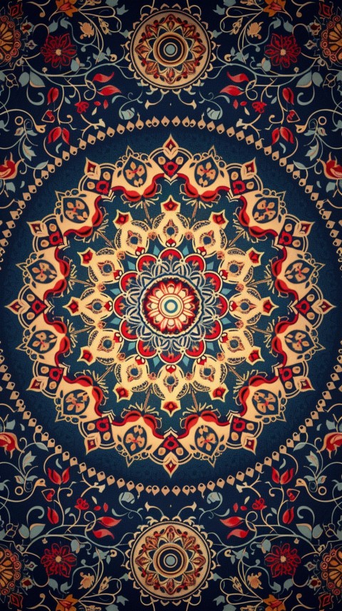 Mandala Style Aesthetic Art Colorful Flower Design Pattern (64)