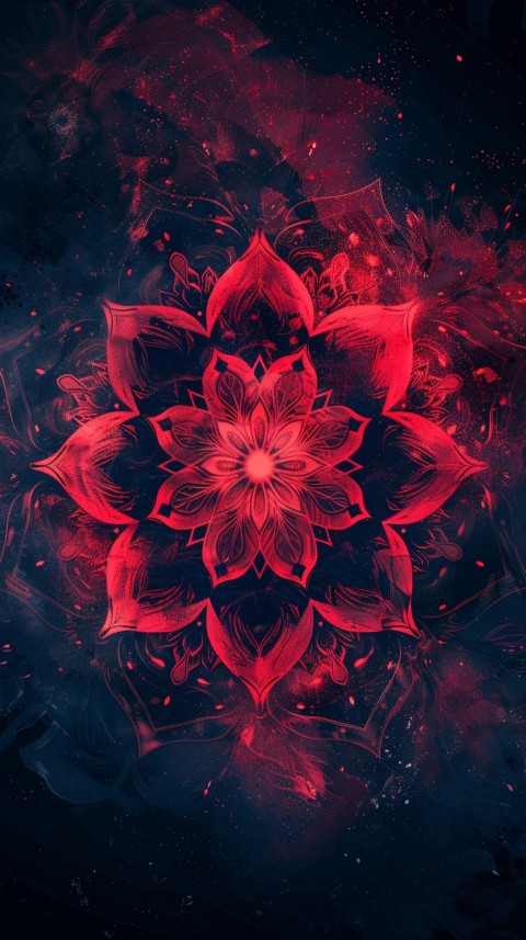 Mandala Style Aesthetic Art Colorful Flower Design Pattern (87)