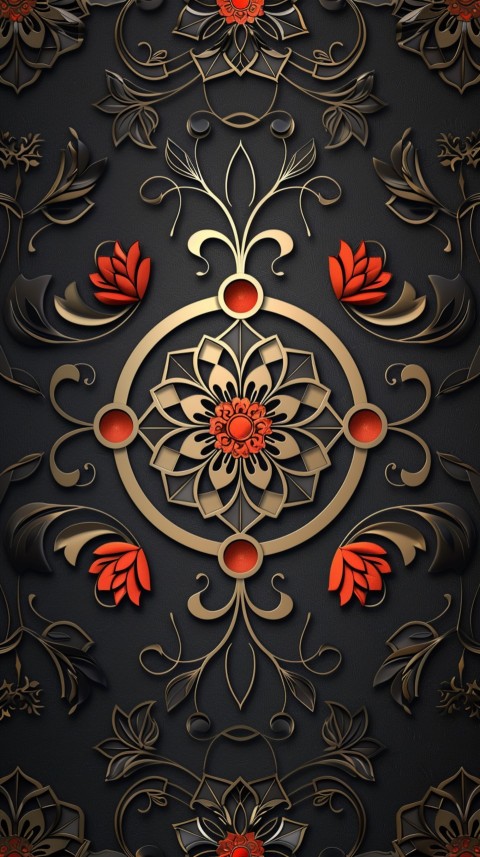 Mandala Style Aesthetic Art Colorful Flower Design Pattern (62)