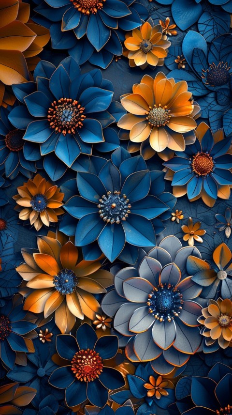 Mandala Style Aesthetic Art Colorful Flower Design Pattern (107)