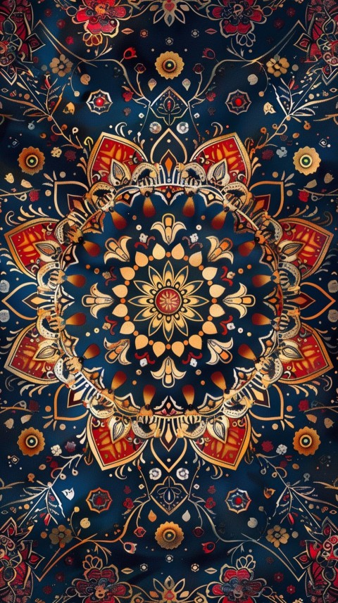 Mandala Style Aesthetic Art Colorful Flower Design Pattern (118)