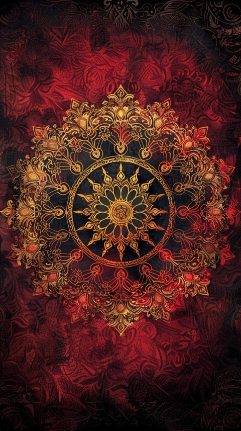 Mandala Style Aesthetic Art Colorful Flower Design Pattern (116)