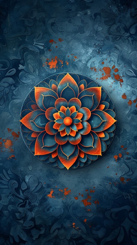 Mandala Style Aesthetic Art Colorful Flower Design Pattern (182)