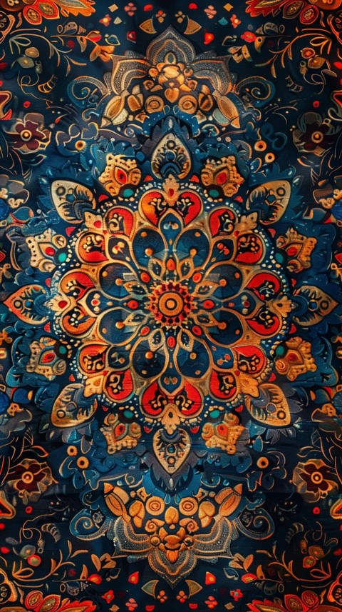 Mandala Style Aesthetic Art Colorful Flower Design Pattern (188)