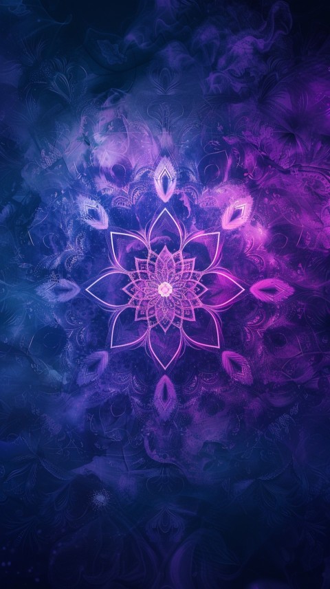 Mandala Style Aesthetic Art Colorful Flower Design Pattern (254)