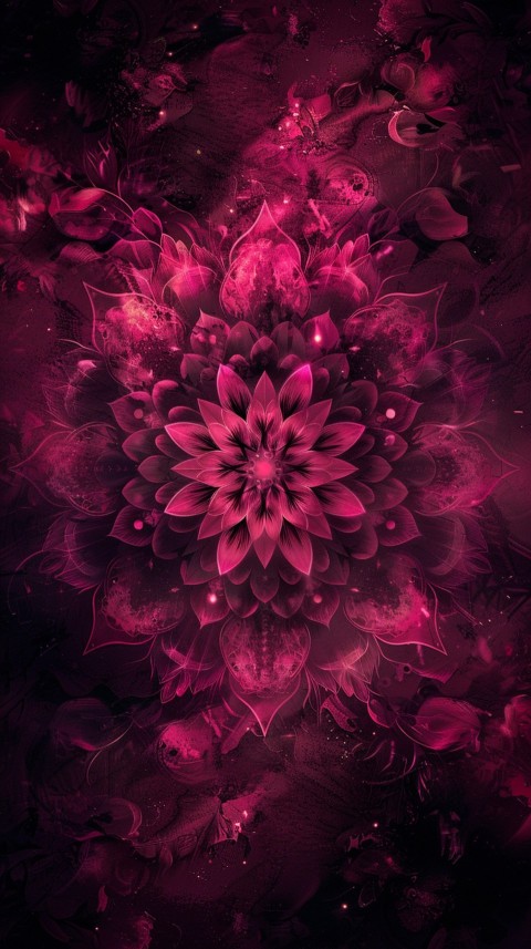 Mandala Style Aesthetic Art Colorful Flower Design Pattern (325)