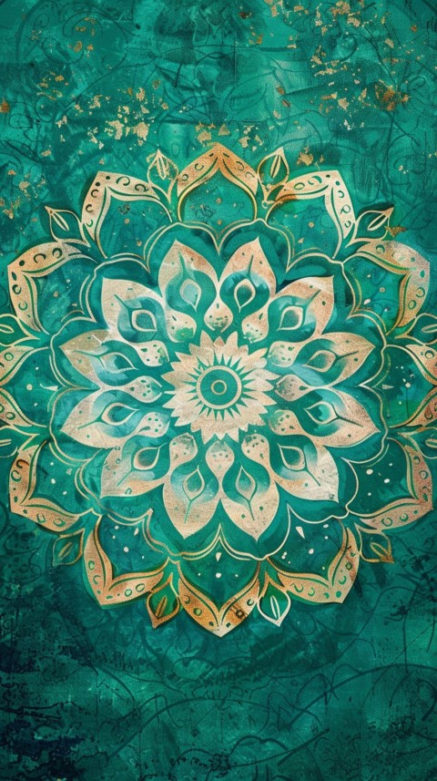 Mandala Style Aesthetic Art Colorful Flower Design Pattern (327)