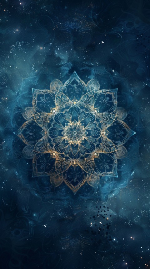 Mandala Style Aesthetic Art Colorful Flower Design Pattern (395)
