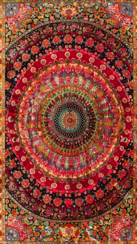 Mandala Style Aesthetic Art Colorful Flower Design Pattern (366)
